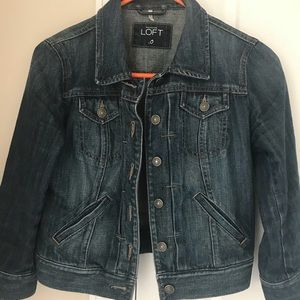 Ann taylor loft drop denim jacket